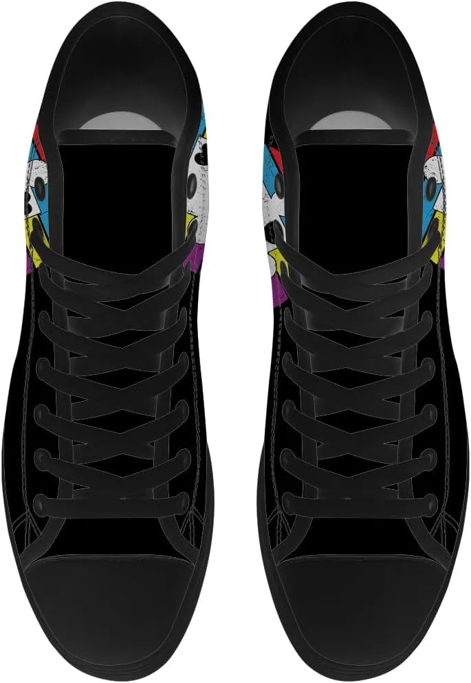 Autism Awareness High Top Shoes for Men Women Autism High Top Canvas Sneakers Casual Shoes Gifts for Him Her