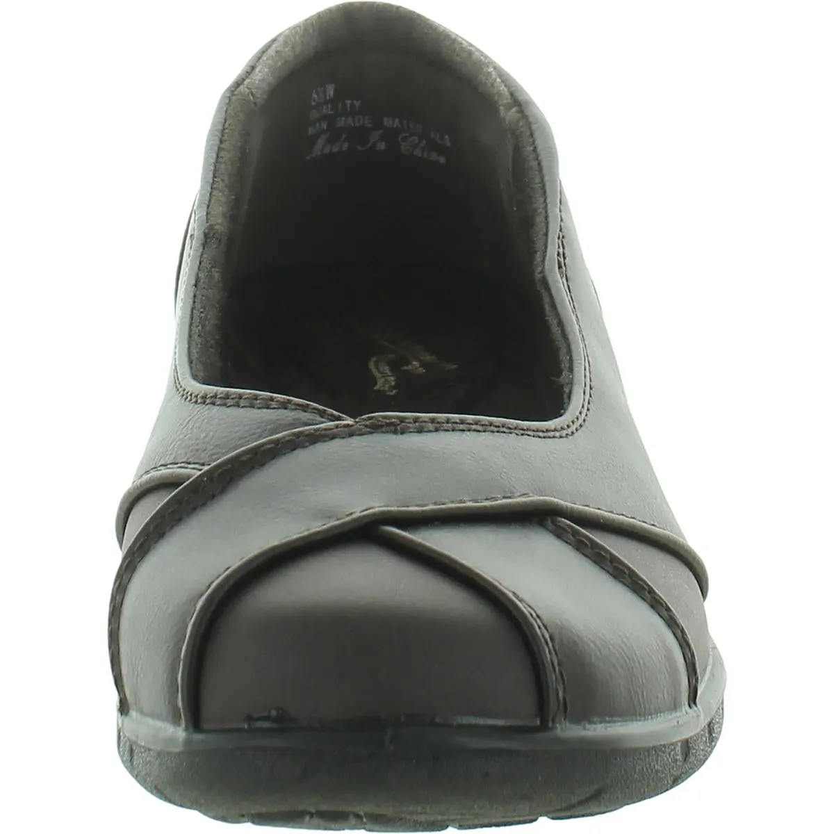 Easy Street Womens Faux Leather Comfort Loafers