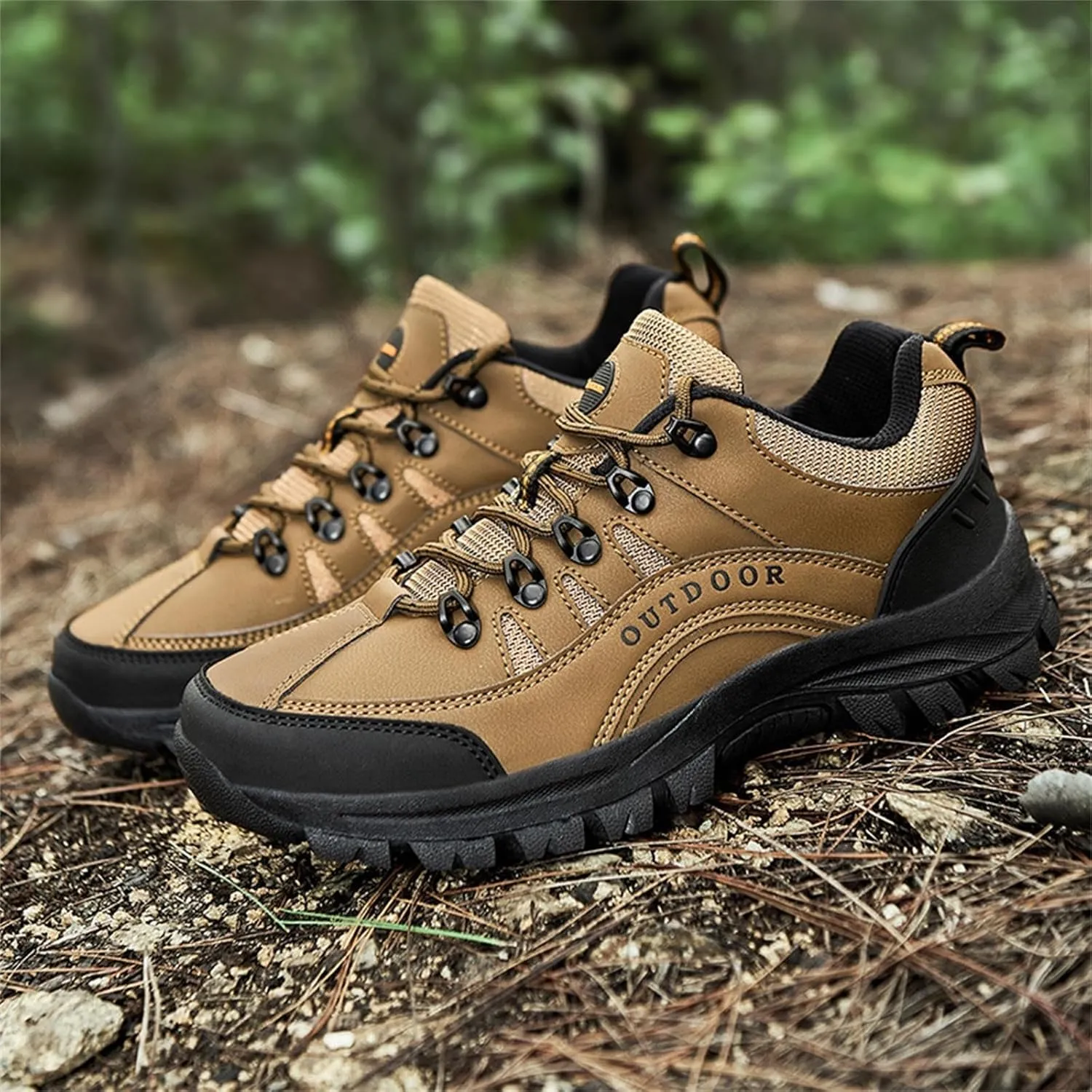 Fashion Summer and Men Hiking Shoes Non Slip Soles Thick Bottom Mesh Breathable Casual Lace Up Mens Casual Sneaker
