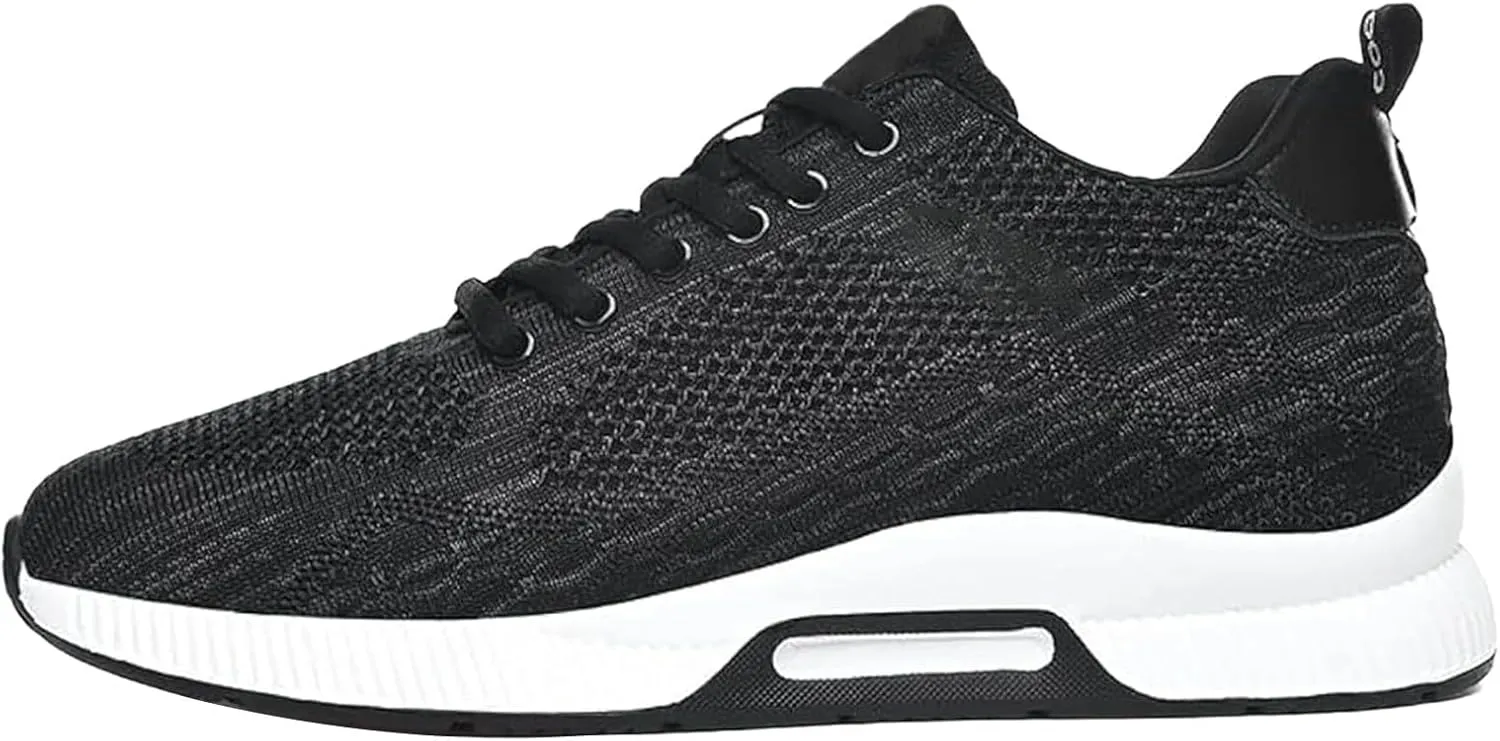 Height Boosting Shoes for Men Height Boosting Shoes Height Increasing Shoes Men's Invisible Height Increasing Elevator Shoes - Ultra Light-Weight Lace-up Sporty Walker - 2.8 Inches Taller