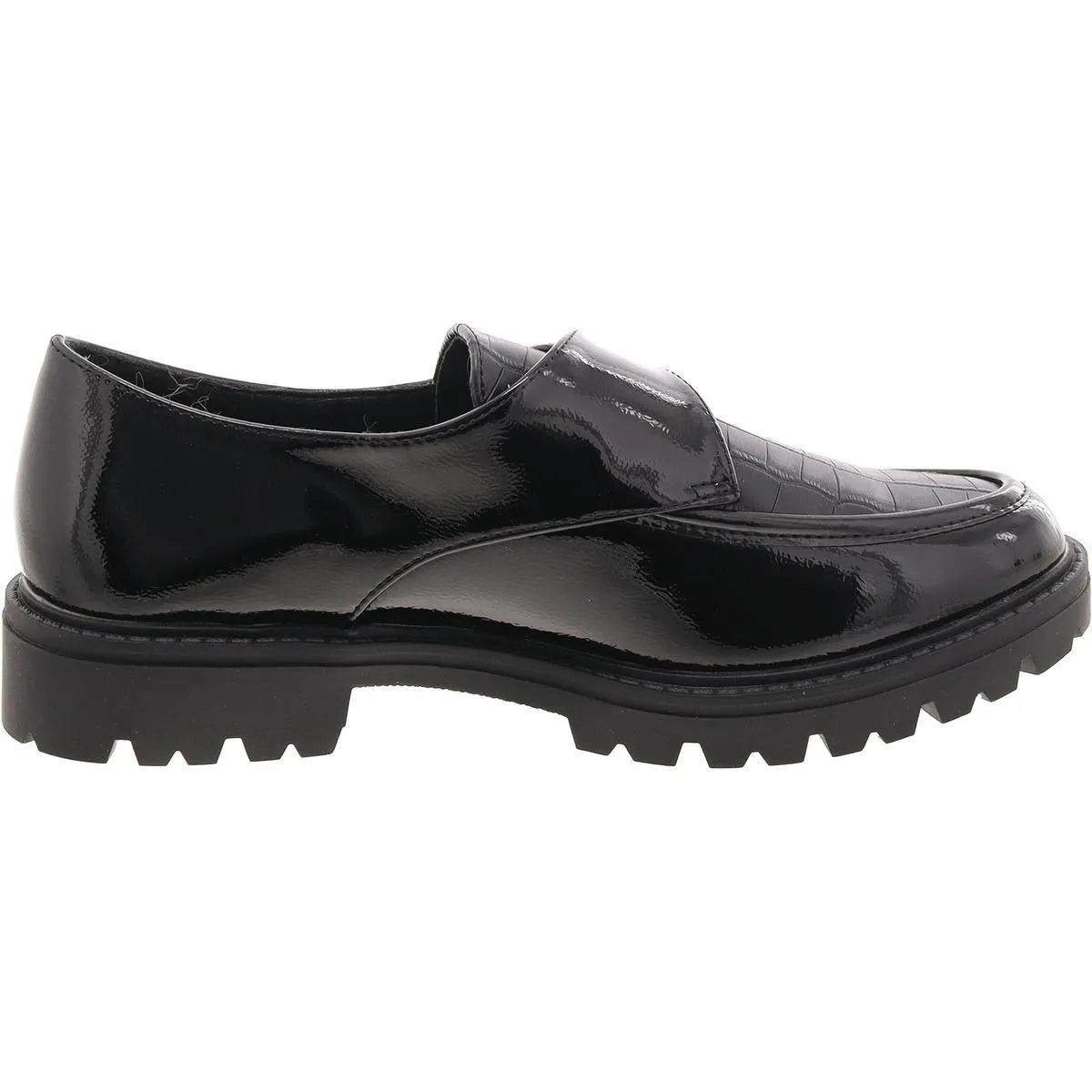 Journee Collection Womens Patent Embossed Loafers