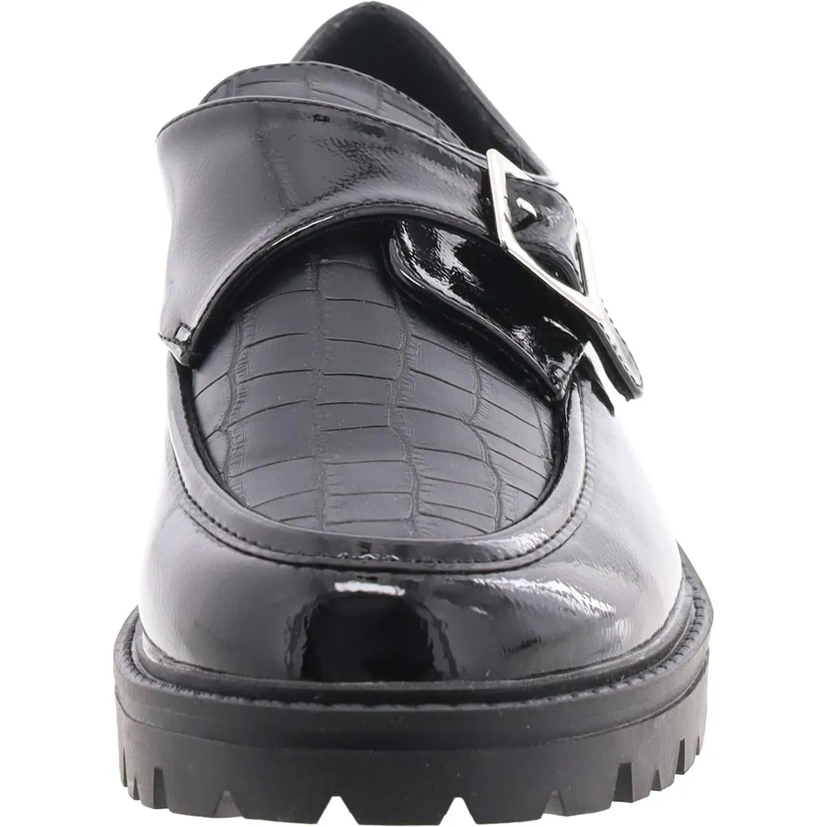 Journee Collection Womens Patent Embossed Loafers