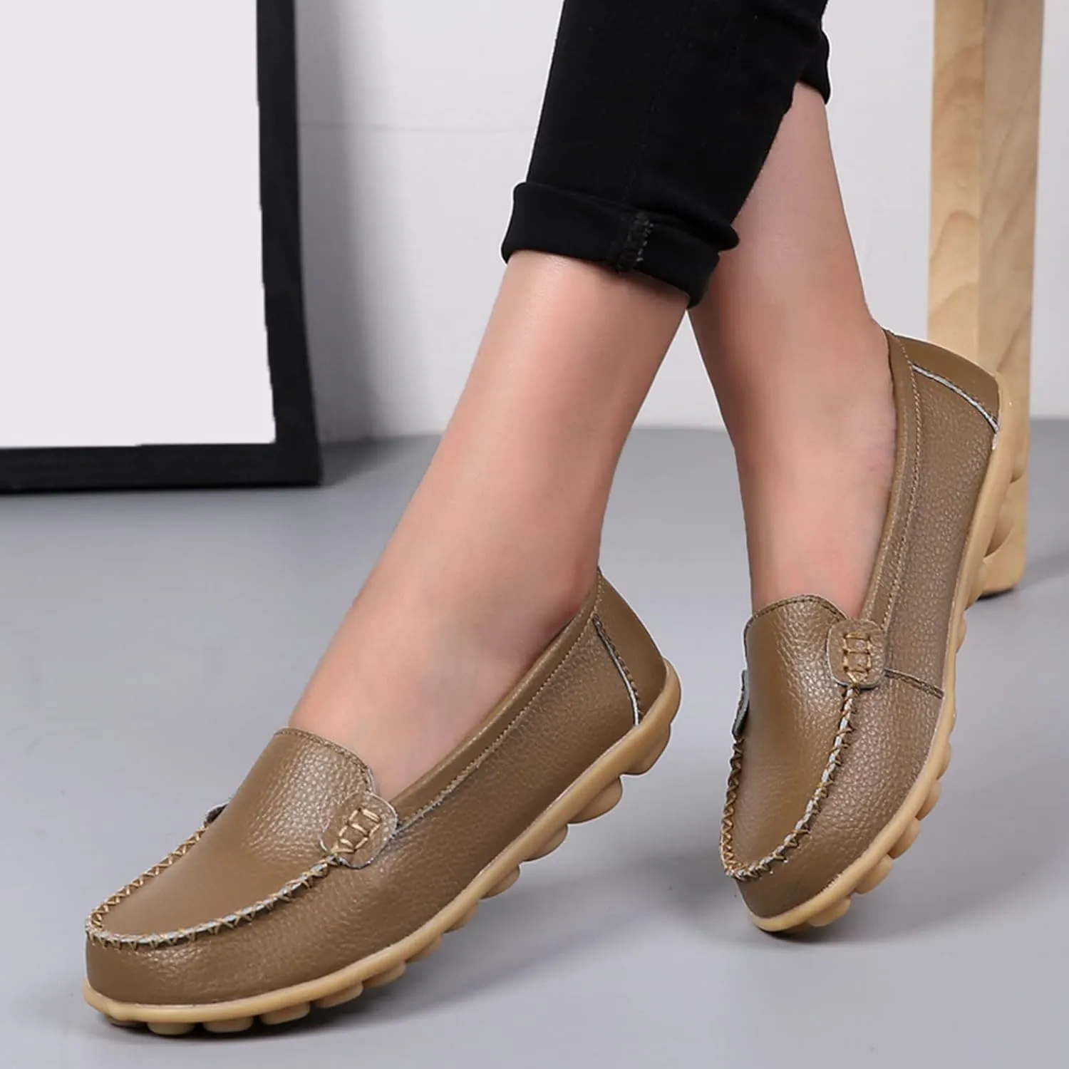 Loafers for Women Comfort Flat Shoes Lightweight Moccasins Shoes Slip On Penny Loafers Casual Work Shoes