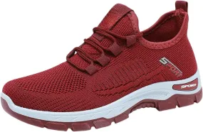 Ortho Shoes for Women Men Knitted Mesh Breathable Orthopedic Sneaker,Non Slip&Arch Support Soft-Soled Tennis Athletic Hiking Shoe,Lightweight Plantar Fasciitis Neuropathy Sneakers with Wide Toe Box
