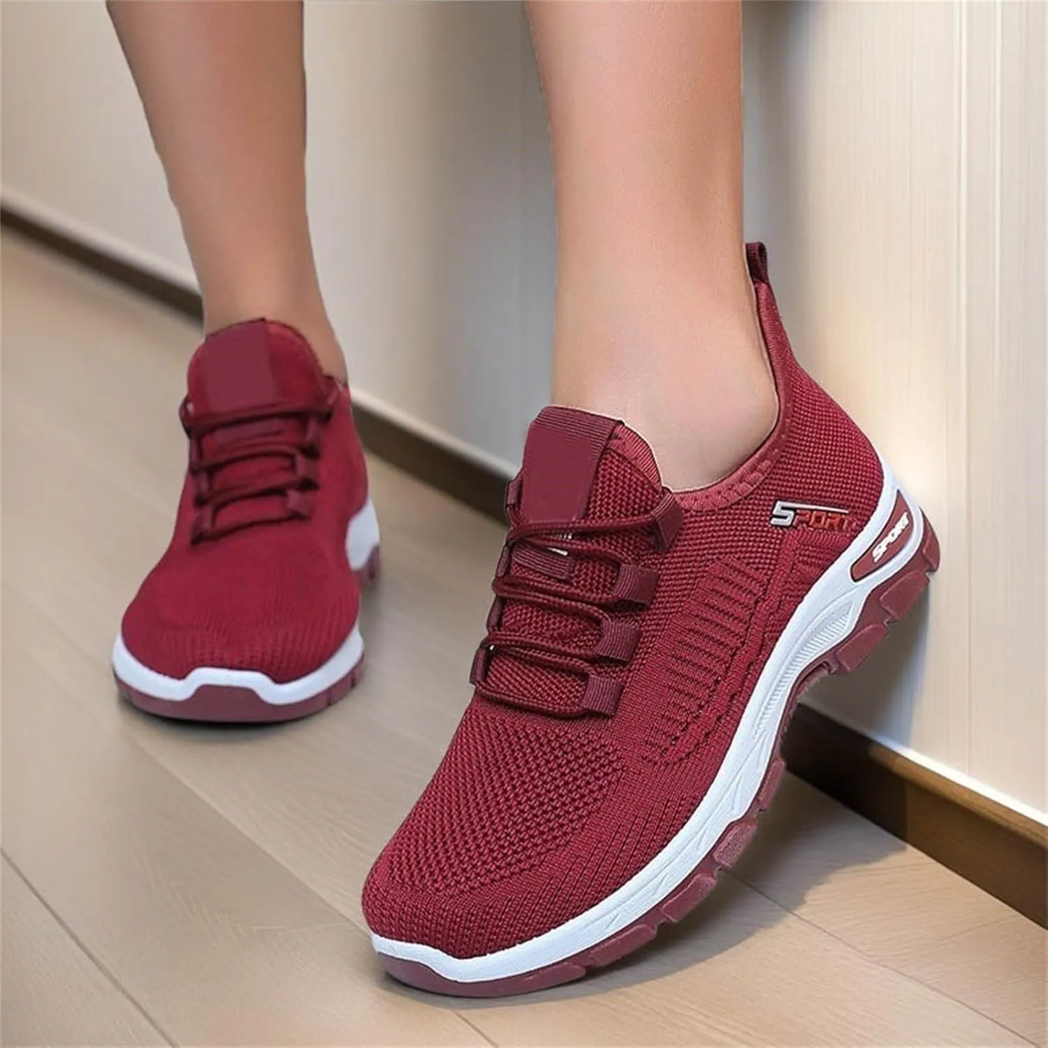 Ortho Shoes for Women Men Knitted Mesh Breathable Orthopedic Sneaker,Non Slip&Arch Support Soft-Soled Tennis Athletic Hiking Shoe,Lightweight Plantar Fasciitis Neuropathy Sneakers with Wide Toe Box