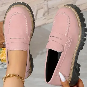 Orthoture-Orthopedic Loafers Shoes for Women,Slip On-Comfort Suede Chunky Dress Shoes for Work Wide Toe Lightweight Casual Comfort Shoes,Slip-On Suitable for All Foot Shapes