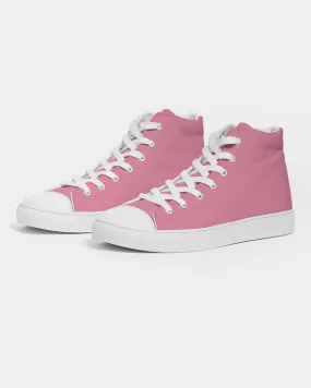 Pastel Cool Pink Women's High-top Canvas Sneakers | Women's | Bright Pastel Cool Pink | C0M60Y15K0