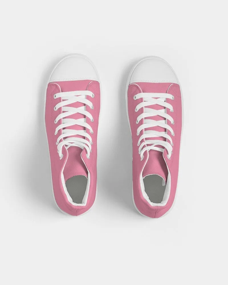 Pastel Cool Pink Women's High-top Canvas Sneakers | Women's | Bright Pastel Cool Pink | C0M60Y15K0