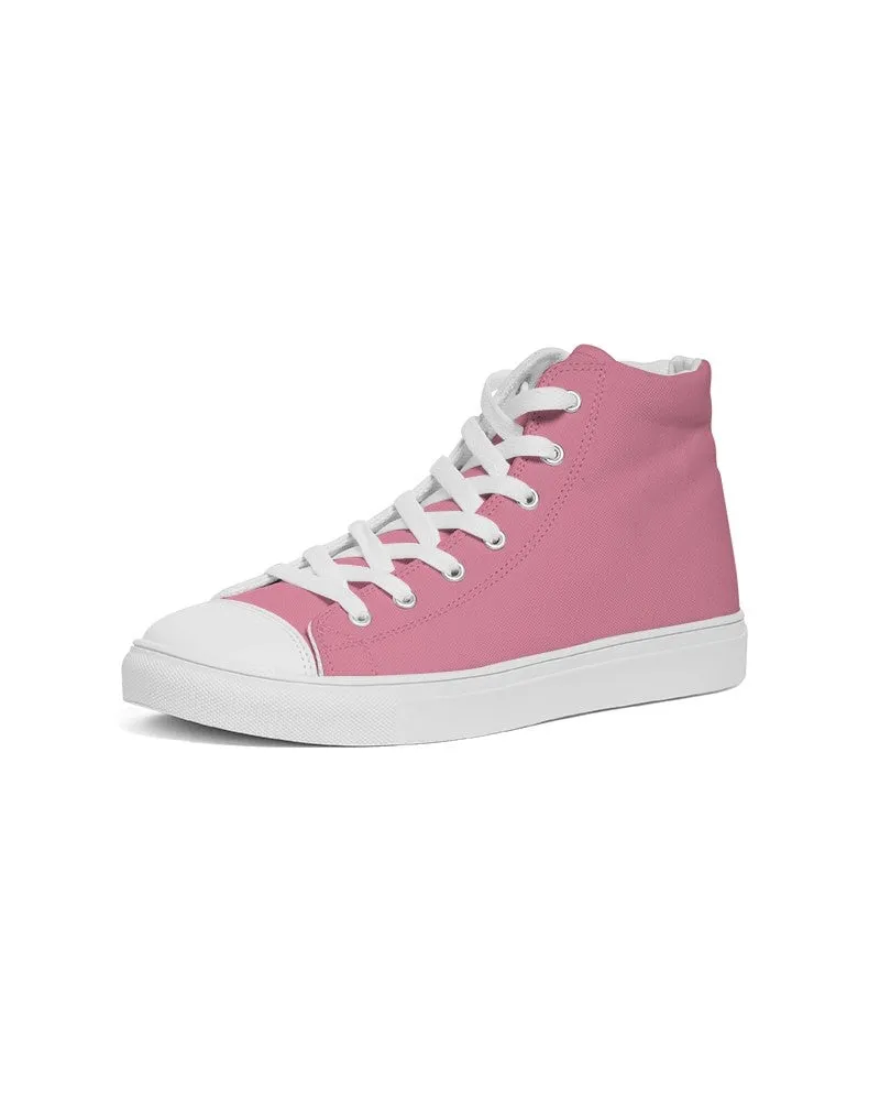Pastel Cool Pink Women's High-top Canvas Sneakers | Women's | Bright Pastel Cool Pink | C0M60Y15K0