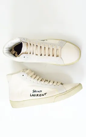 SAINT LAURENT Logo High Top Sneakers