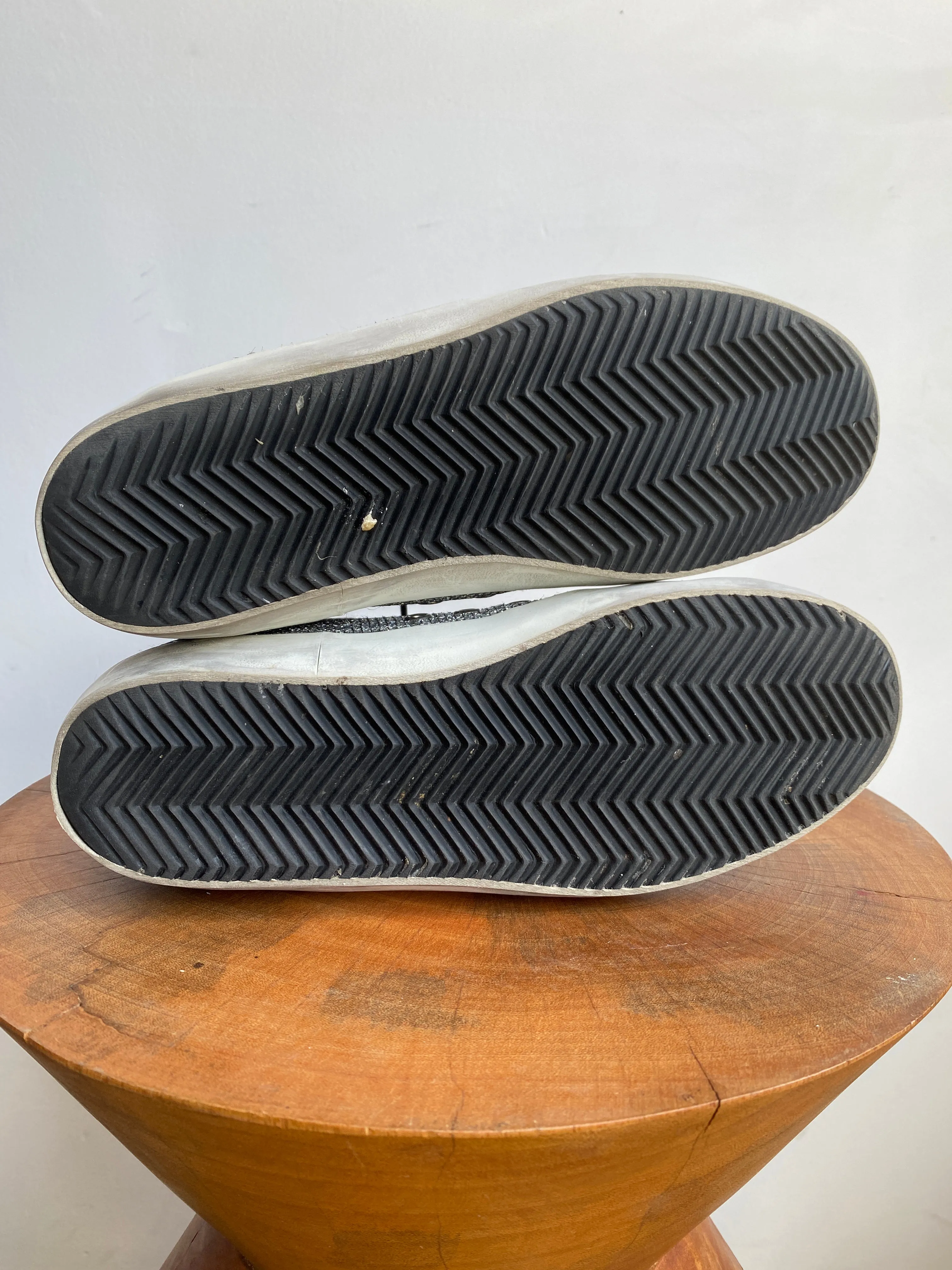 SILVER LUREX SUPERSTAR SNEAKERS