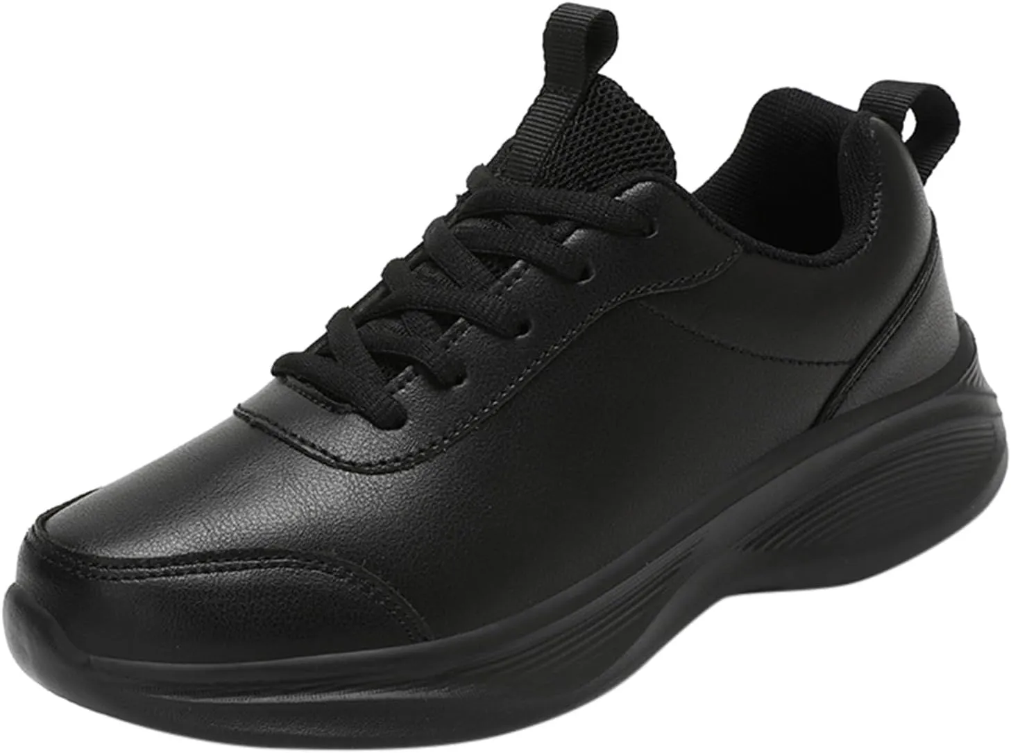 Sneakers for Women Leather Casual Lace Up Non-Slip Walking Shoes Comfortable Tennis Running Shoes Womens Sneakers