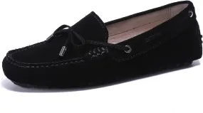 Stratuxx Kaze Women's Penny Loafers Driving Moccasins Comfort Boat Shoes Cow Suede Casual Slip-On Loafers