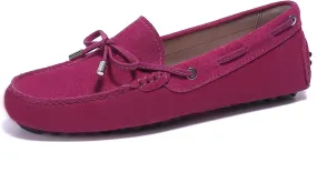 Stratuxx Kaze Women's Penny Loafers Driving Moccasins Comfort Boat Shoes Cow Suede Casual Slip-On Loafers