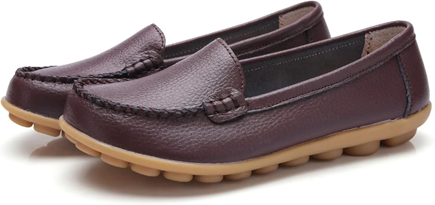 Women's Flats Shoes Casual Slip On Shoes Lightweight Penny Loafers Comfort Wide Loafers with Arch Support