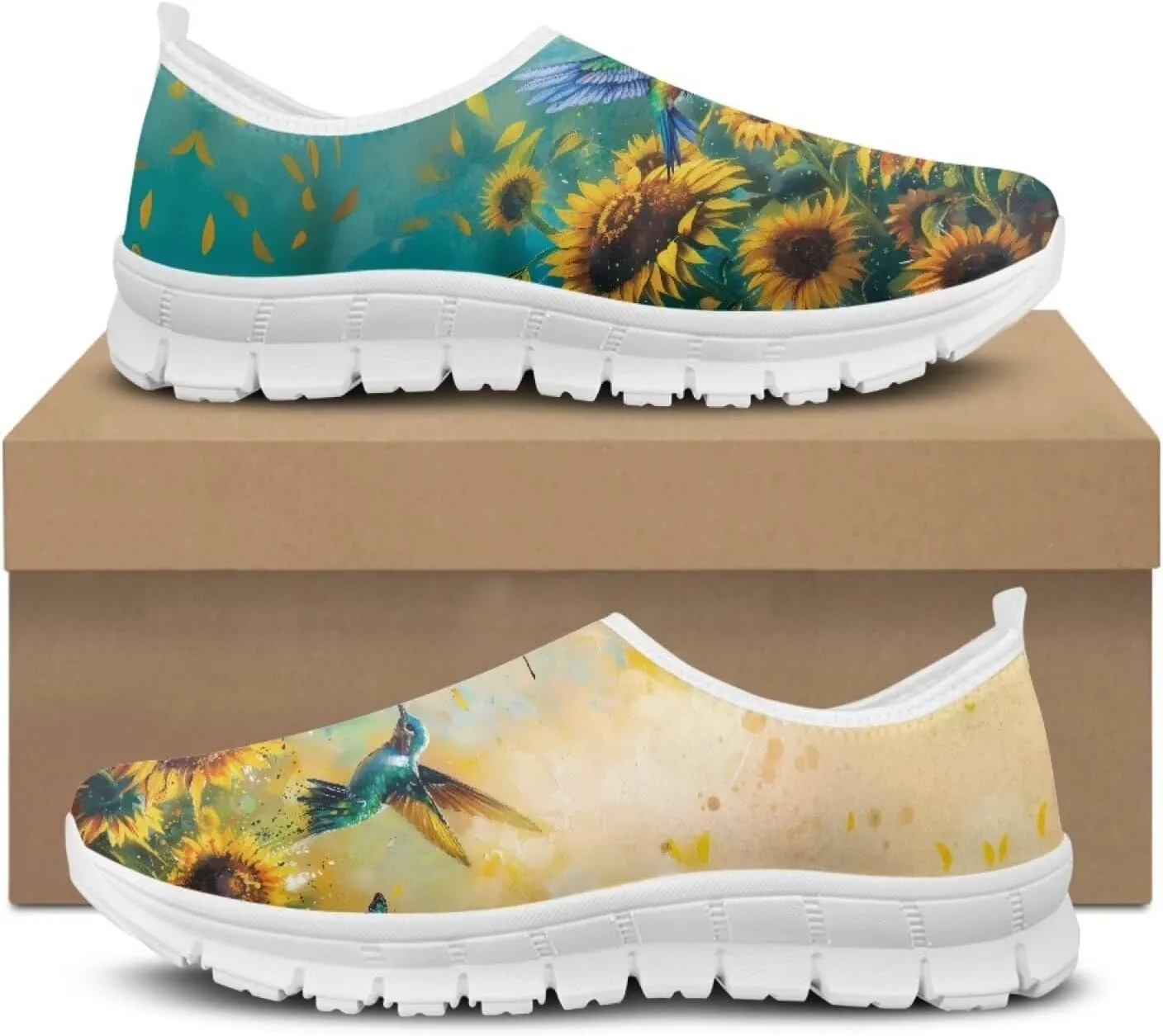 Women's Hummingbird Casual Wide Toe Loafers Driving Shoes Comfort Hiking Barefoot Sneaker Flats