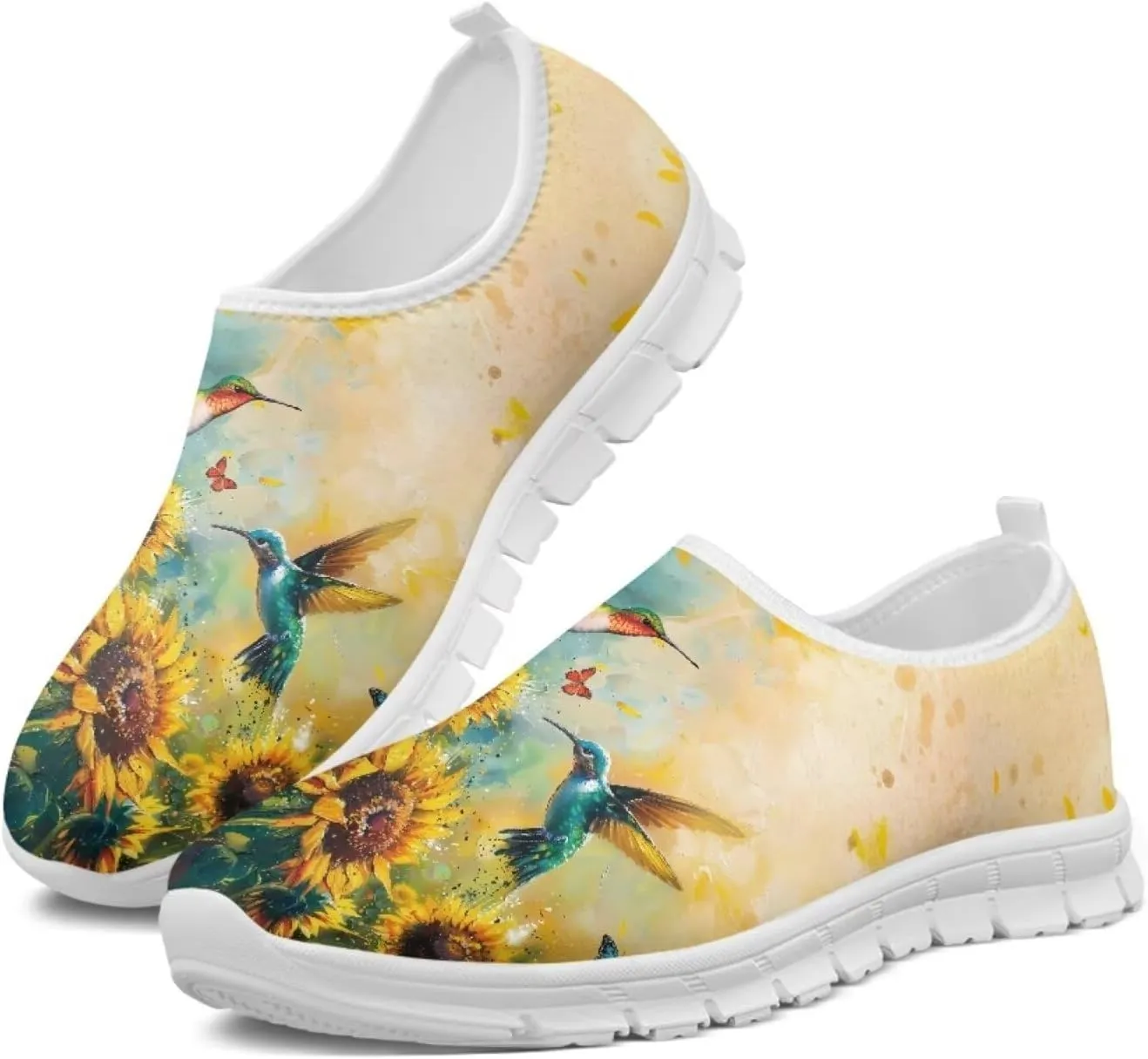 Women's Hummingbird Casual Wide Toe Loafers Driving Shoes Comfort Hiking Barefoot Sneaker Flats